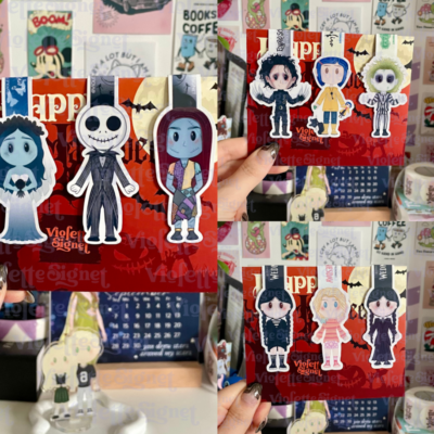 Marcapáginas magnético Tim Burton + Coraline