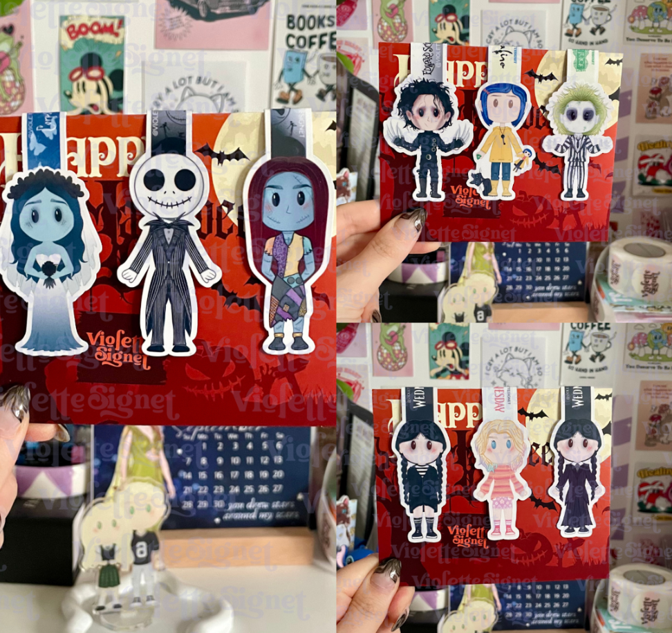 Marcapáginas magnético Tim Burton + Coraline