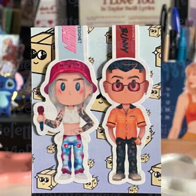 Marcapáginas magnético Bad Bunny y Young Miko
